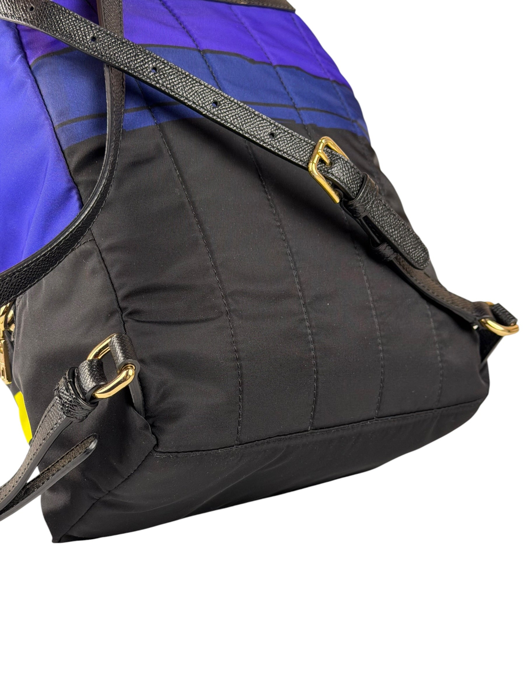 Dolce & Gabbana Multicolor Nylon Leather Trim Super Pig Cartoon Backpack