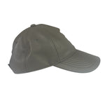 Telfar Grey Leather Logo Embossed Hat