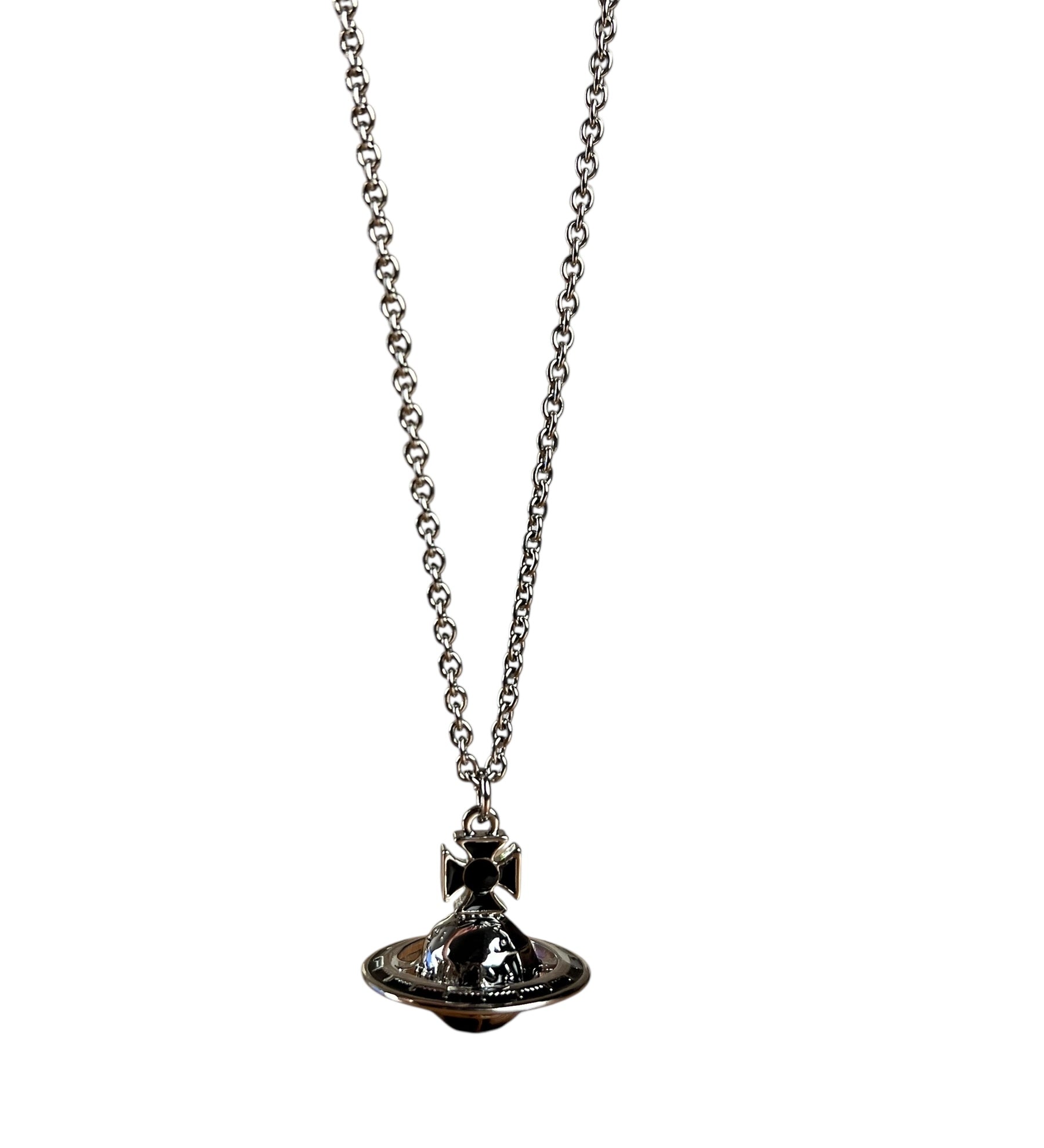 Vivienne Westwood Silver 3D Globe Necklace