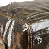 Loewe Vintage Brown Patent Leather Amazona Handbag