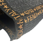 Fendi Black Straw Roma 1925 Tote