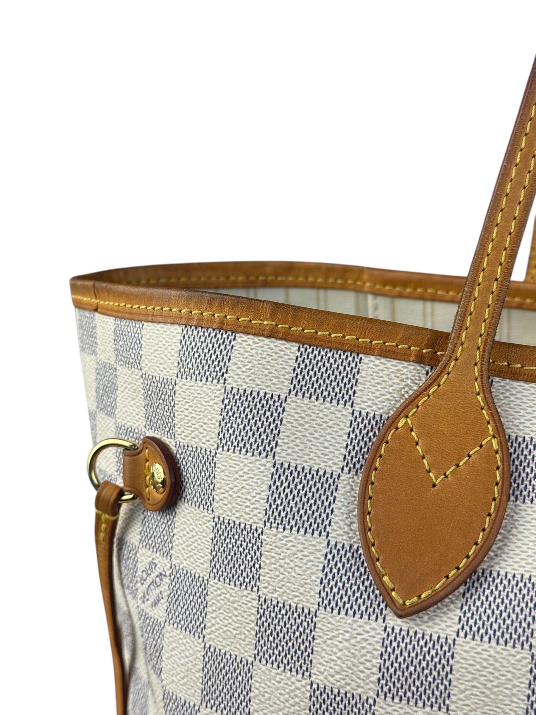 Louis Vuitton Damier Azur Neverfull MM w/ Pouch