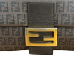 Fendi Brown Leather Zucca Mamma Baguette