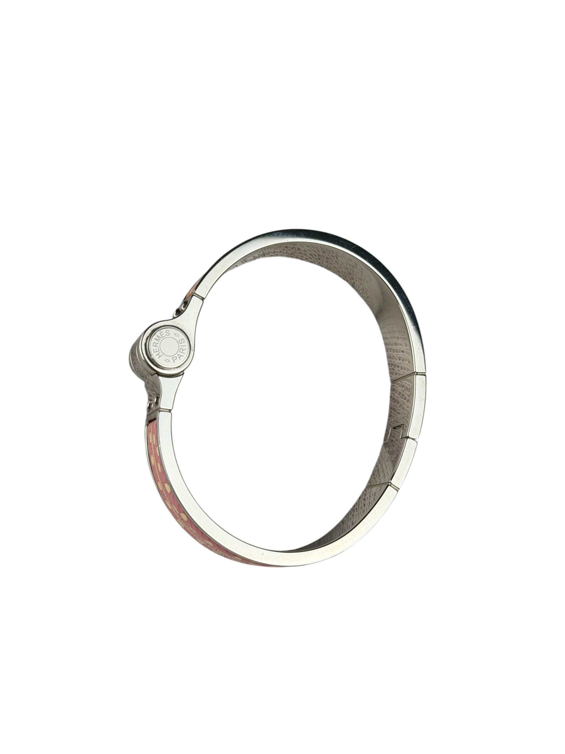 Hermes Charniere Enamel Hinged Bracelet/Cuff