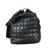 Chanel Vintage Canvas & Leather Chocolate Bar Fold-Over Tote Bag