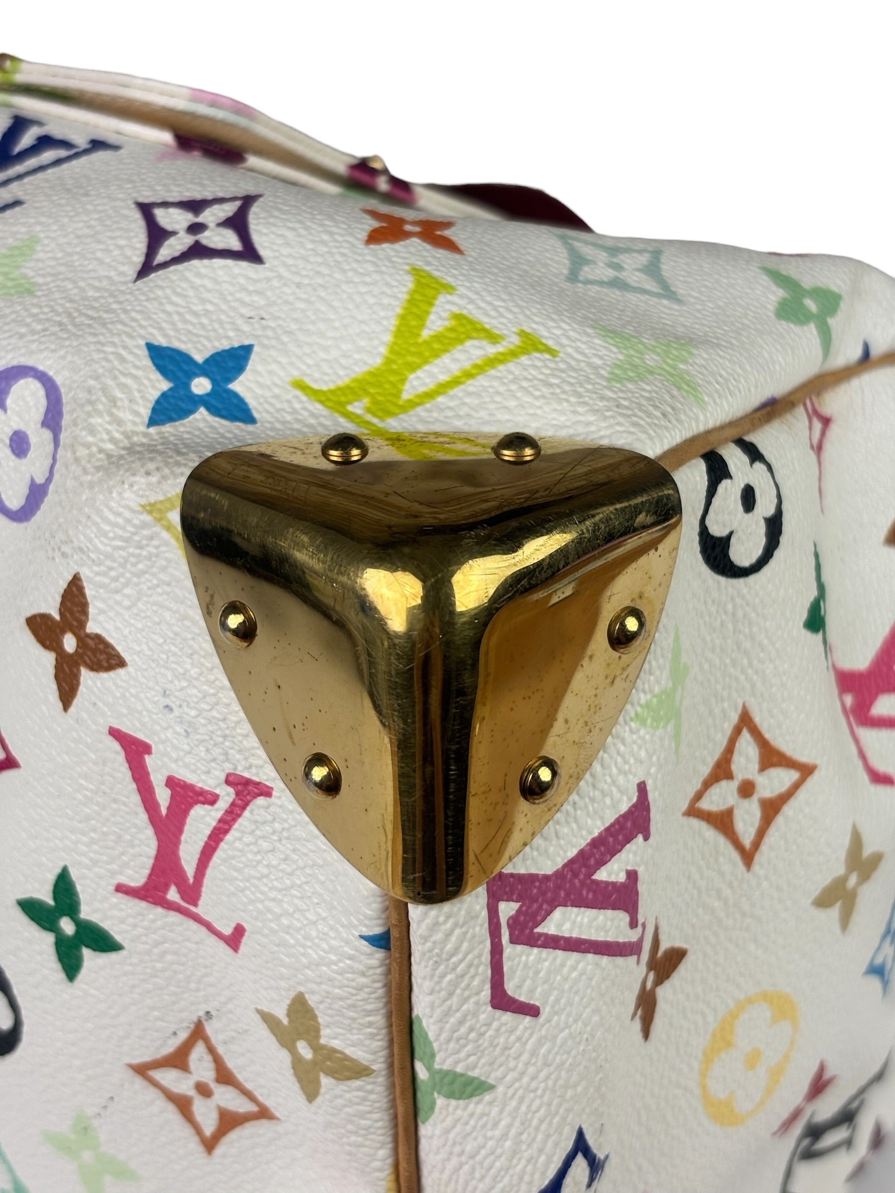 Louis Vuitton x Takashi Murakami White Monogram Speedy 30