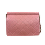 Chanel Pink Quilted Leather Pearl Chain Flap Bag 2019