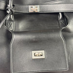 Balenciaga Black Leather Bel Air Carry Carry All Large Tote