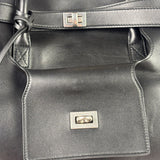 Balenciaga Black Leather Bel Air Carry Carry All Large Tote