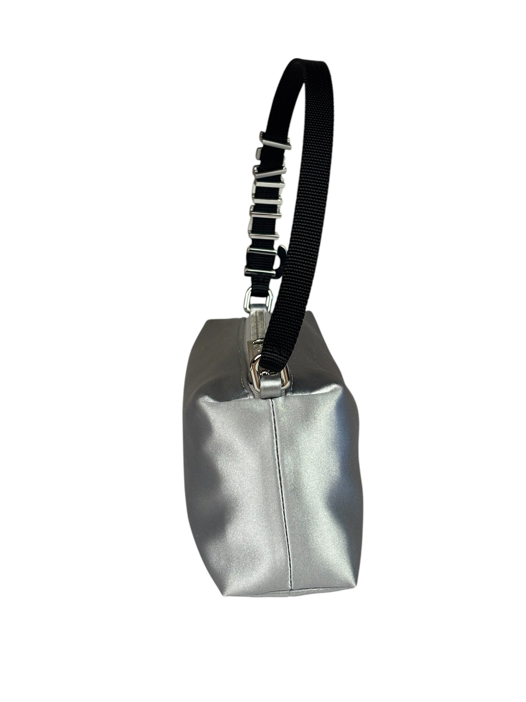 Alexander Wang Silver Satin Heiress Pouch