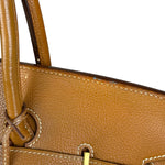 Hermes Birkin 35 Gold Brown Togo Leather Handbag 2001