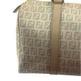 Fendi Vintage Beige Zucca Mini Boston Bag
