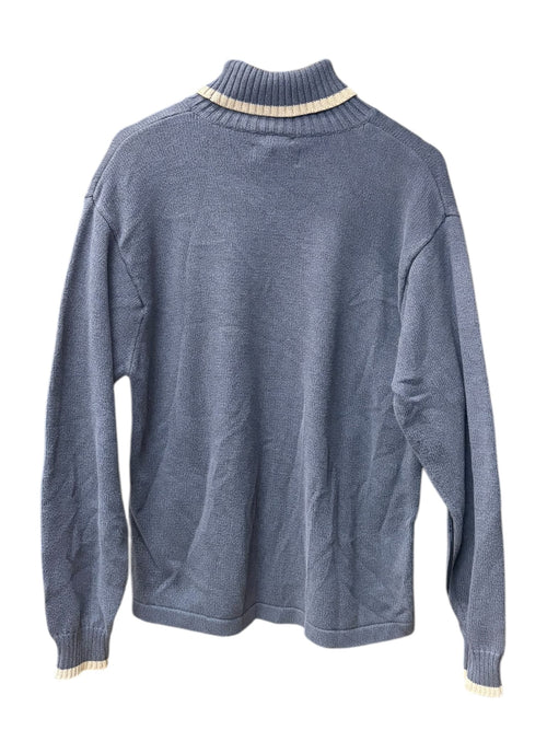 Vintage Chaps by Ralph Lauren Chenille Turtleneck Knit Sweater Grey