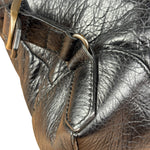 Balenciga Black Leather Classic Traveler Backpack