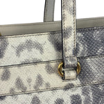 Gucci Cream/Grey Python-Embossed Horsebit Bright Bit Tote