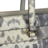 Gucci Cream/Grey Python-Embossed Horsebit Bright Bit Tote