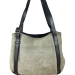 Loewe Suede Anagram Shoulder Tote Olive