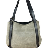 Loewe Suede Anagram Shoulder Tote Olive