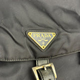 Prada Vintage Black Nylon Drawstring Backpack
