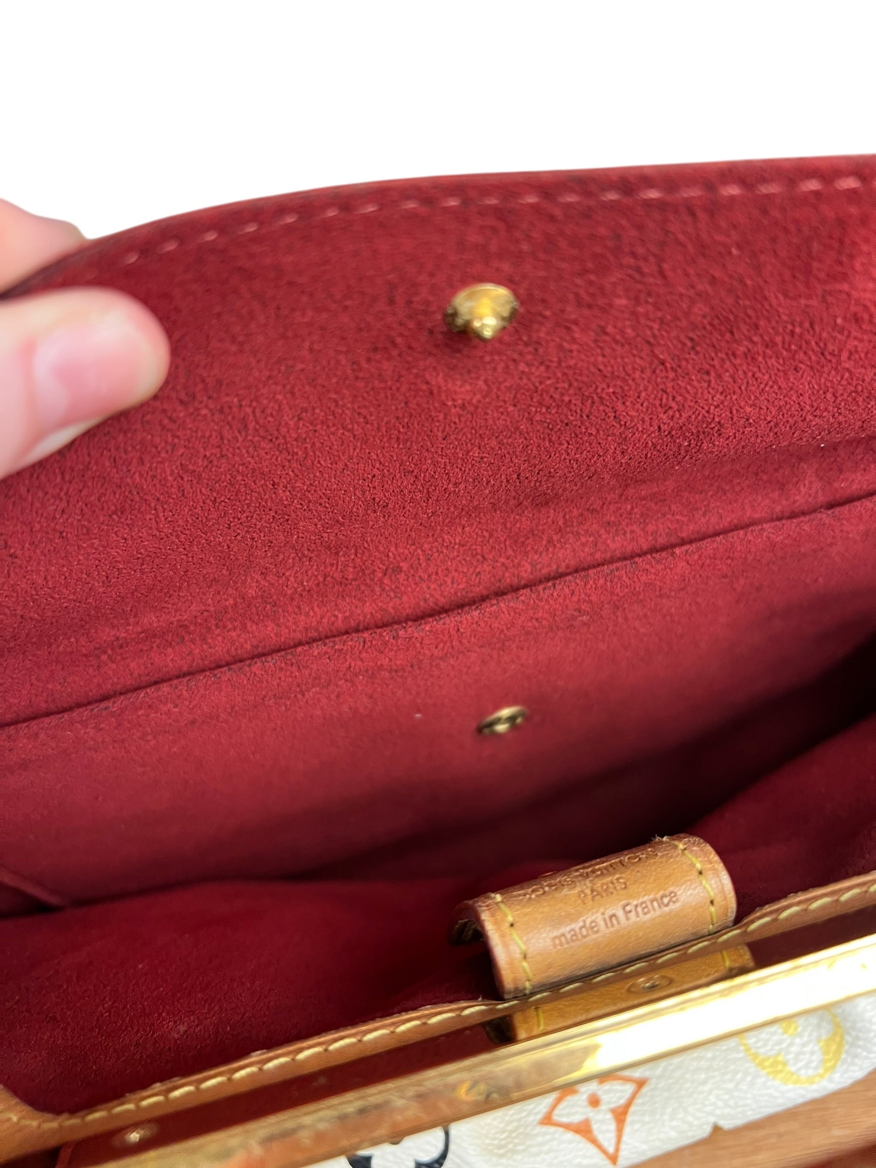 Louis Vuitton White Murakami Judy MM 2Way