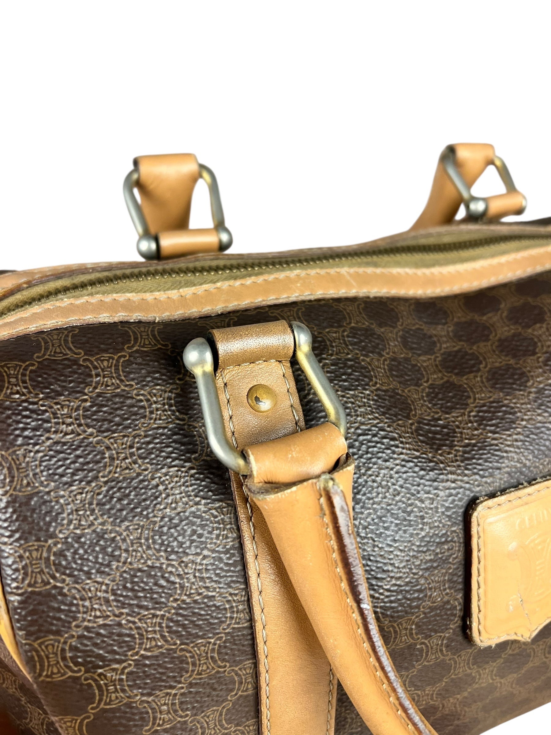 Celine Macadam Vintage Mini Boston Handbag