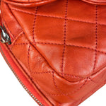 Chanel Red Quilted Mini Flap Wallet on Chain Bag 2011