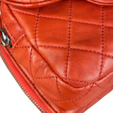 Chanel Red Quilted Mini Flap Wallet on Chain Bag 2011