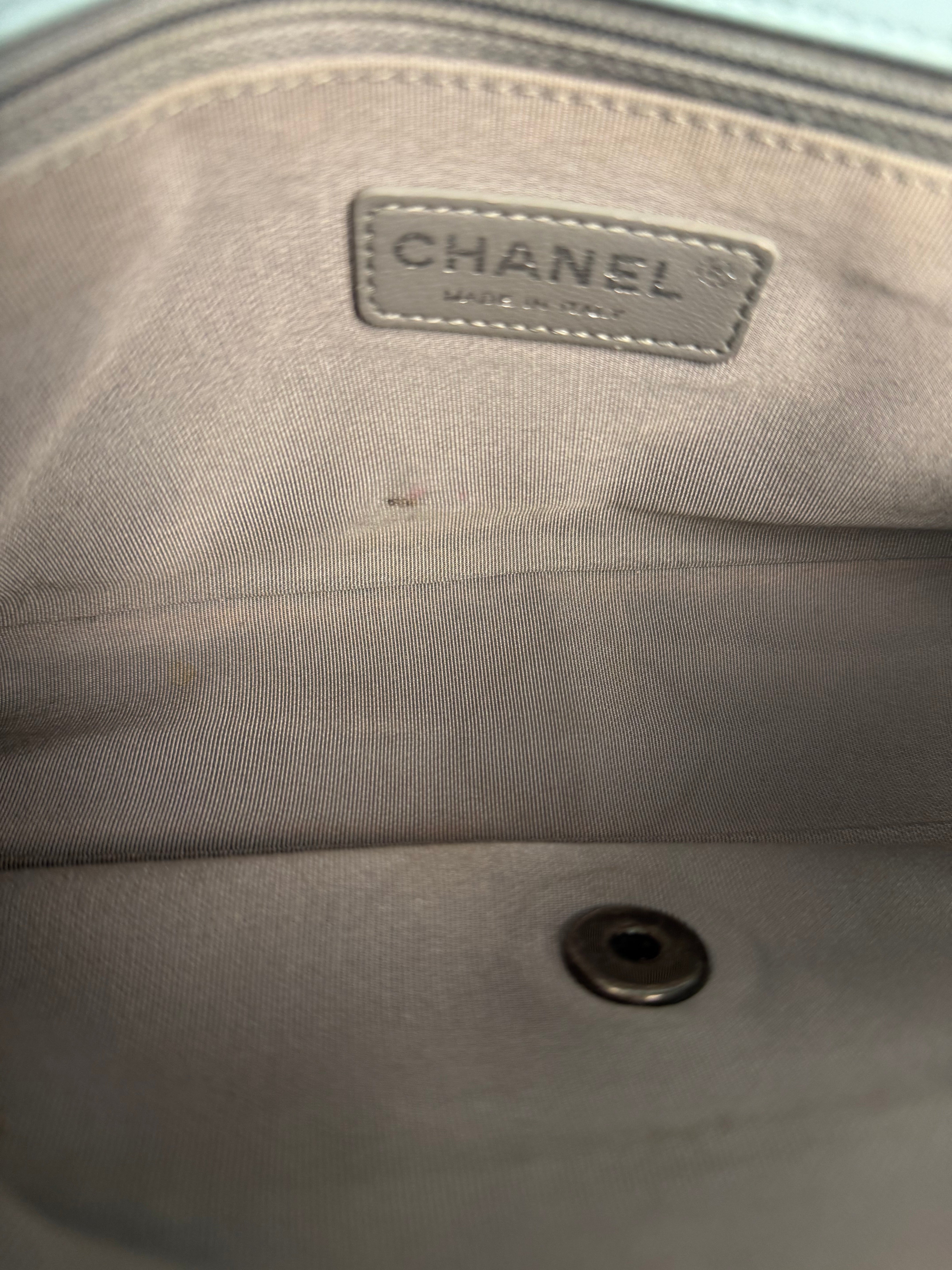 Chanel CC Two-Toned Blue Leather Flap Bag 2014