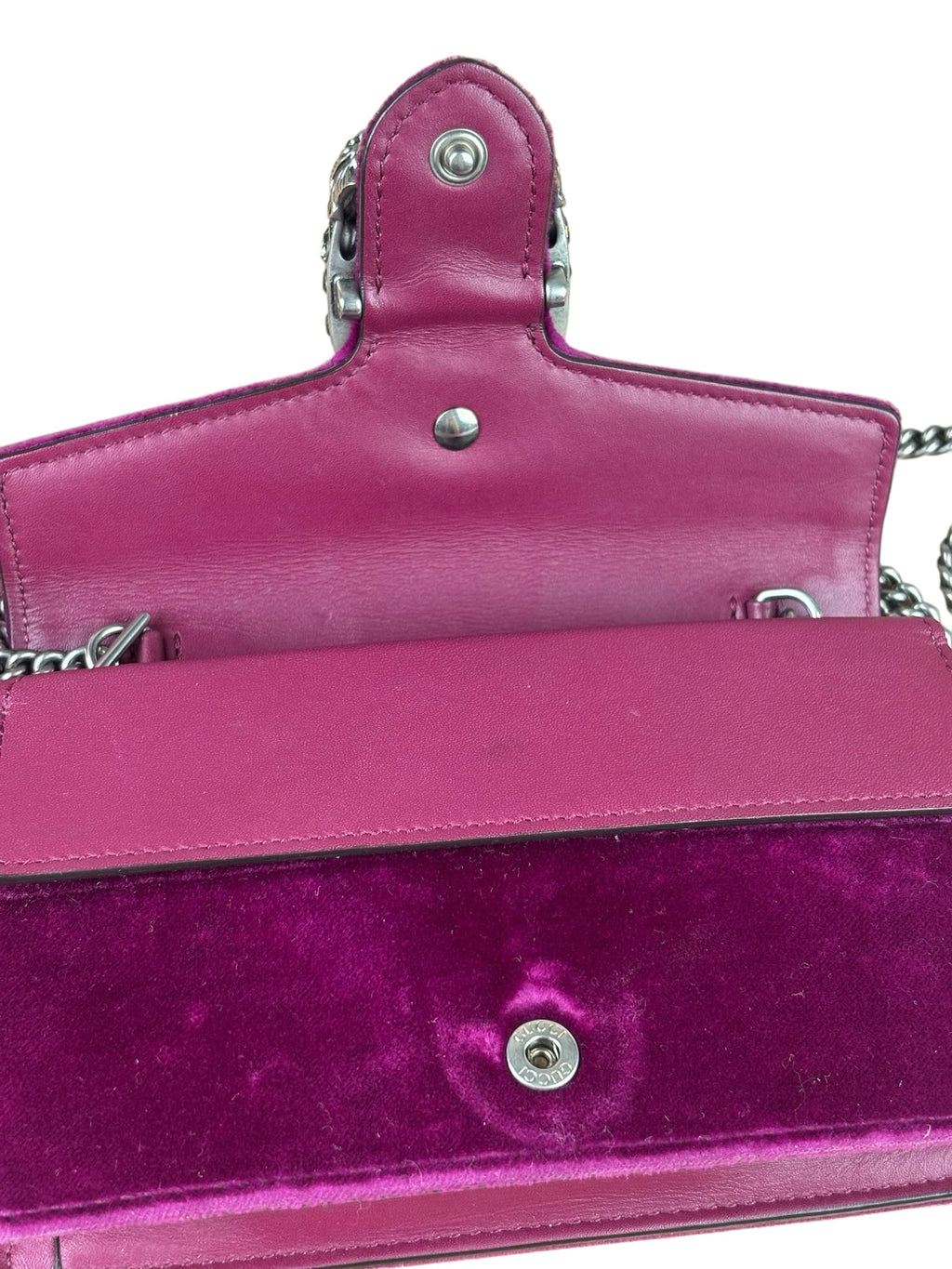 Gucci Purple Velvet Super Mini Dionysus Shoulder Bag