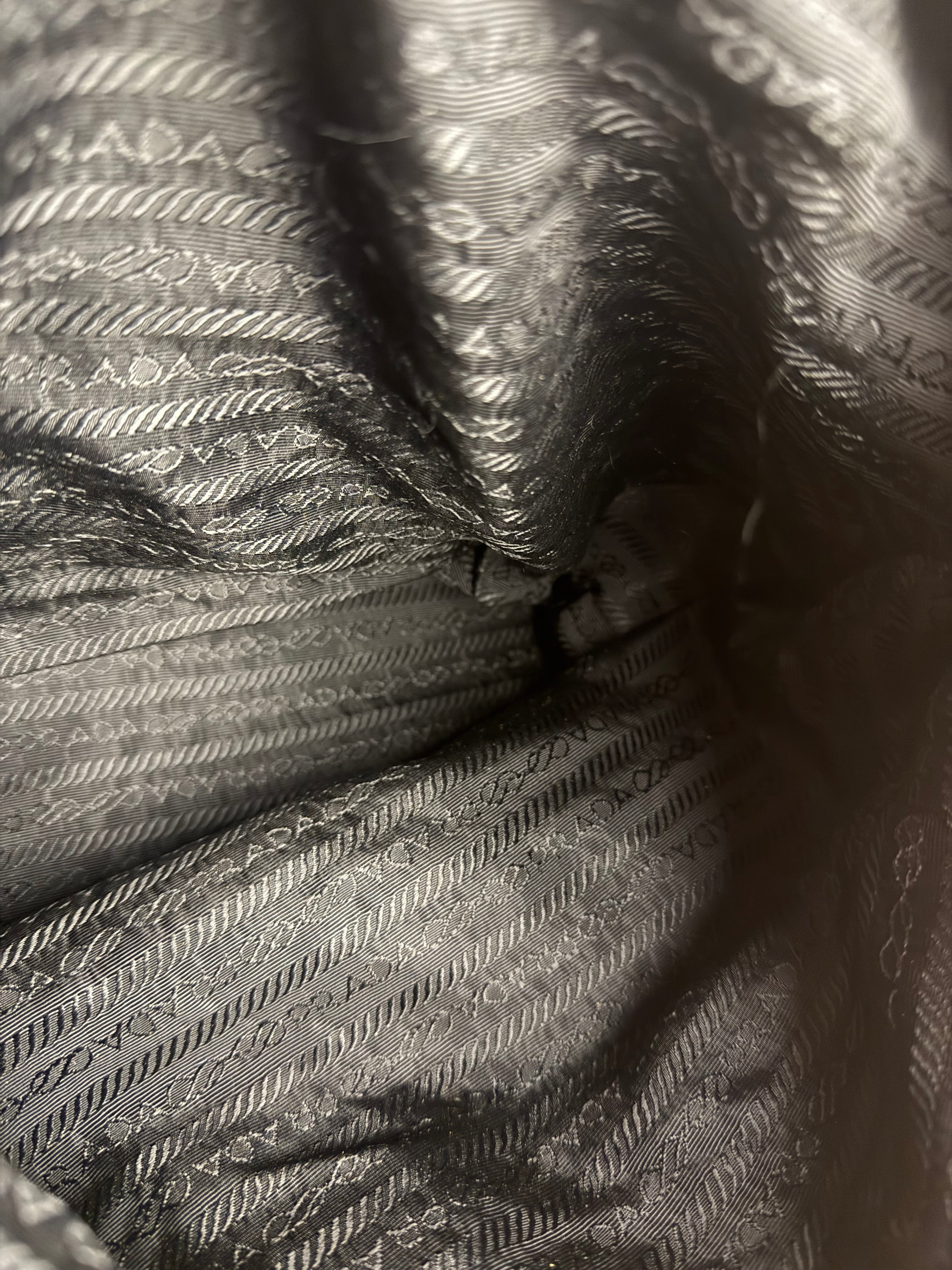 Prada Vintage Black Nylon Drawstring Backpack