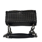 Bottega Veneta Black Intrecciato Shoulder Bag