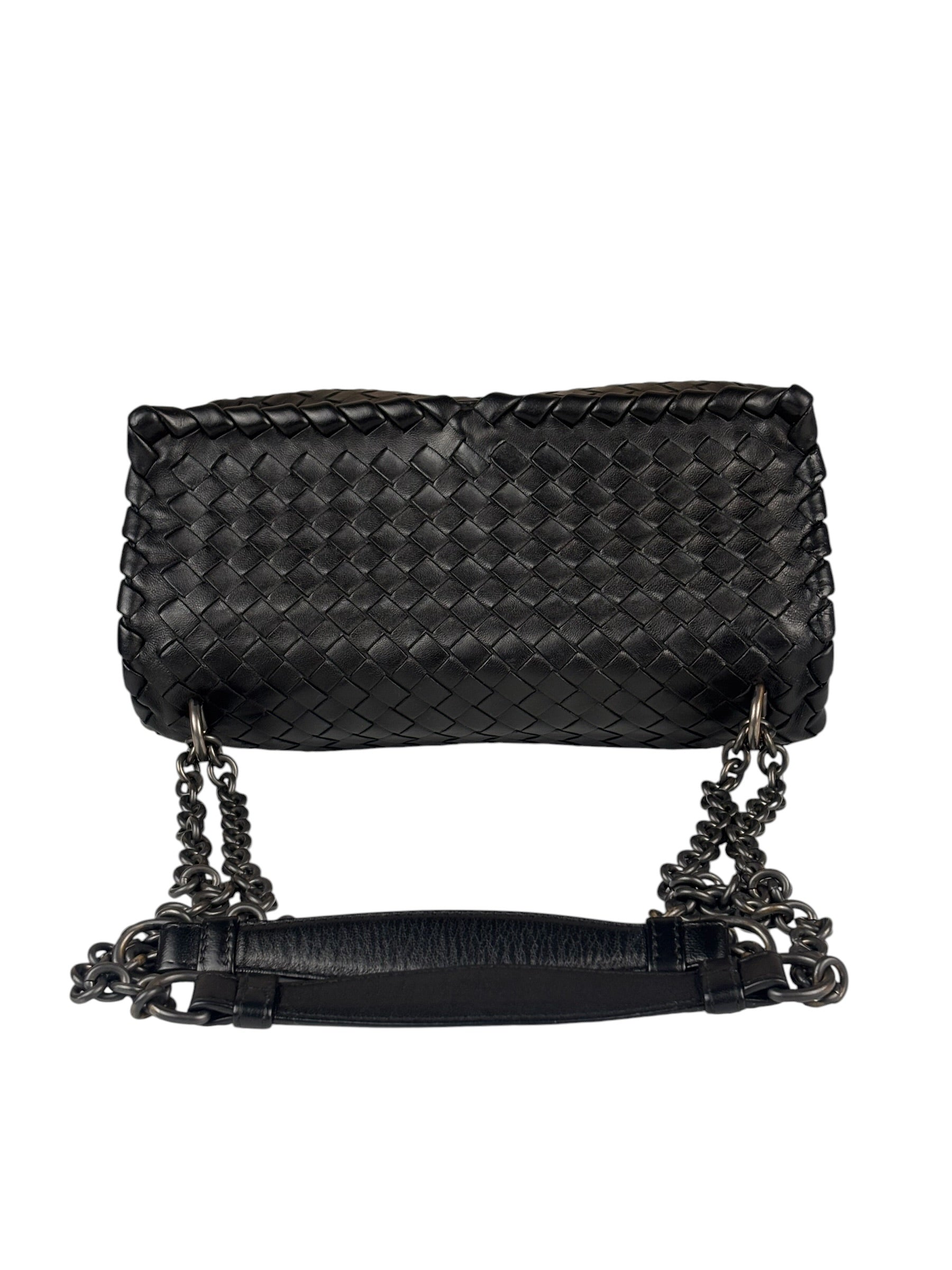 Bottega Veneta Black Intrecciato Shoulder Bag