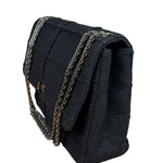 Chanel Black Wool Quilted 2.55 Chain Flap Bag '97-'99