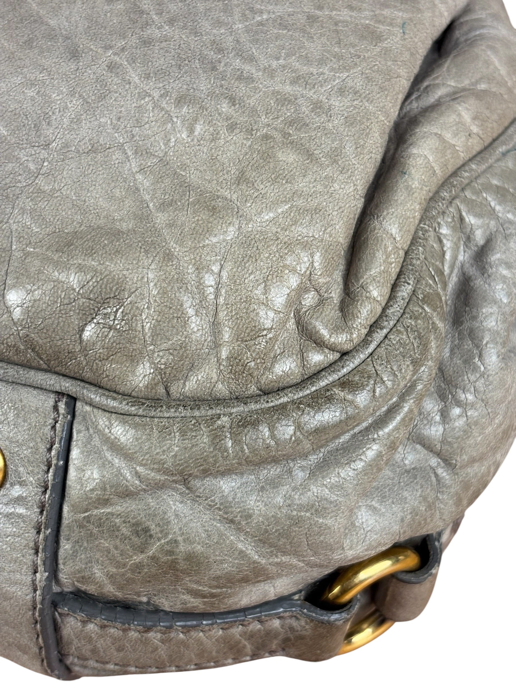 Miu Miu Green Vitello Leather Two-Way Bag