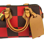 Louis Vuitton Red Pop Damier Nano Speedy Bandouliere Two-Way Bag