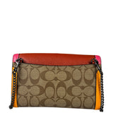 Coach Colorblock Leather Jade Wallet On Chain