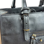 Balenciaga Black Leather Papier A4 Tote Bag
