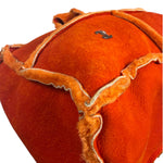 Chanel Orange Suede Shearling Patchwork Shoulder Bag 2001