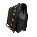 Chanel Black Diamond Stitch CC Timeless Chain Flap Bag '89-'91