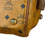 MCM Vintage Leather Logo Boston Handbag