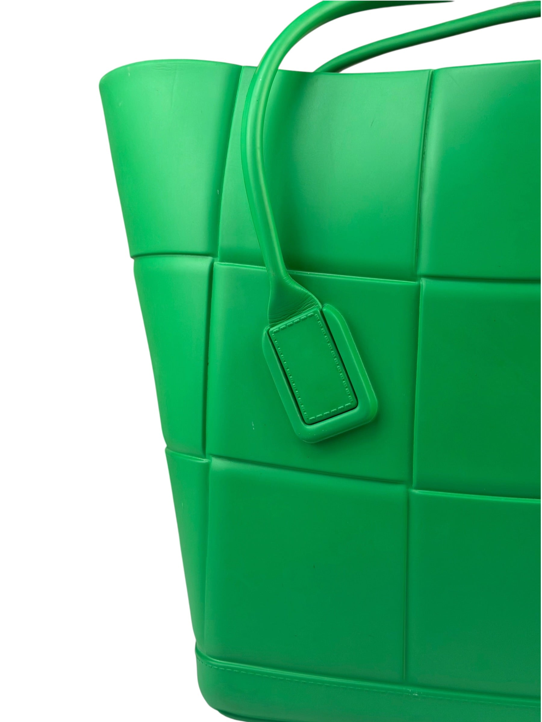 Bottega Veneta Green Acro Large Rubber Tote