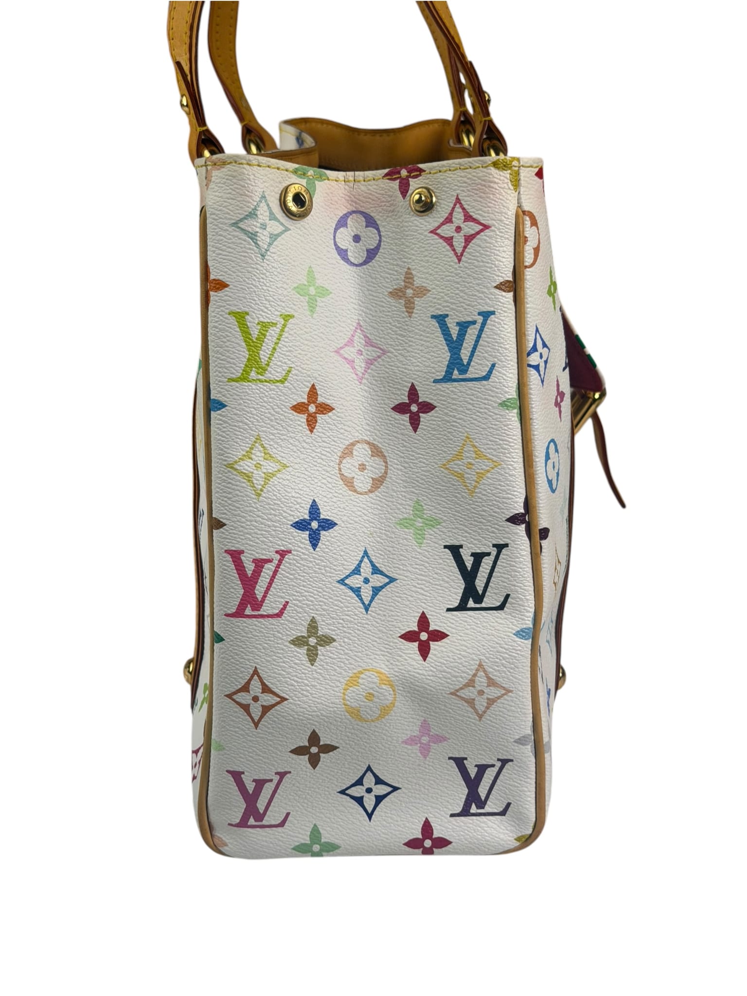 Louis Vuitton White Murakami Aurelia MM Tote Bag