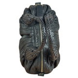 Fendi Vintage Black Leather Spy Hobo Bag