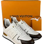 Louis Vuitton White/Brown Run Away Sneakers