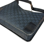 Gucci Vintage Black GG Canvas Shoulder Bag