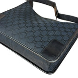 Gucci Vintage Black GG Canvas Shoulder Bag