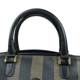 Fendi Vintage Pequin Stripped Mini Boston Bag
