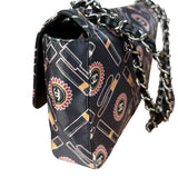 Chanel Lipstick Black Satin Single Flap Bag 2005