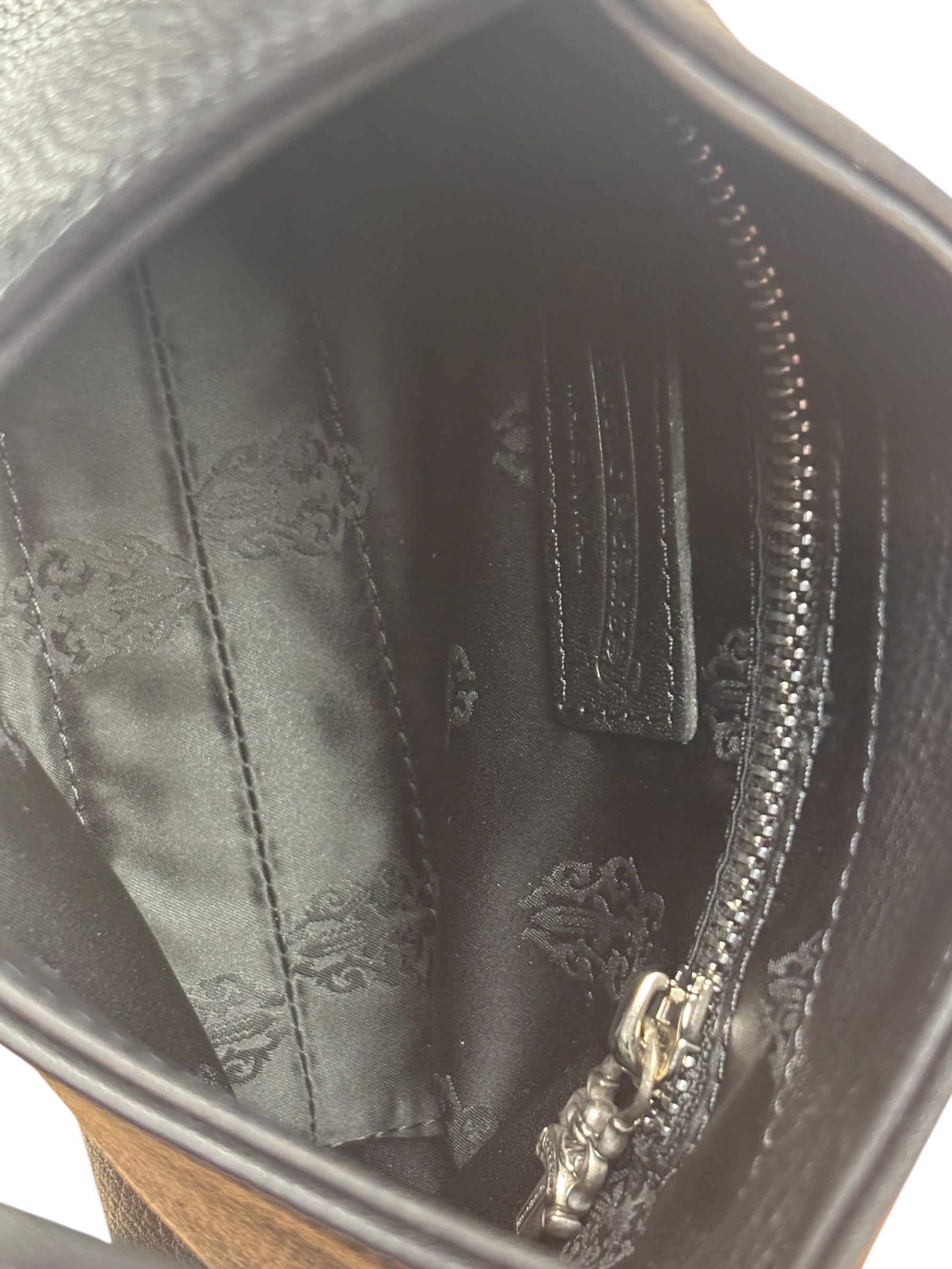 Chrome Hearts Leather Viv Silver Dagger Shoulder Bag