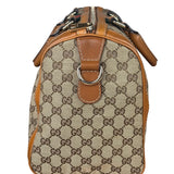 Gucci Beige/Brown GG Web Boston Two-Way Bag